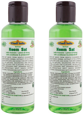 

Khadi India Neem sat with Aloevera - Lemon & Honey with Conditioner & Antidandruff Shampoo (Pack of 2x210 ml)(210 ml)