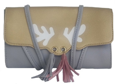 

spaceheight Women Casual Gold, Grey PU Sling Bag
