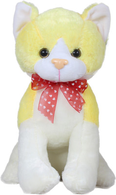 

Tickles Yellow Cute Soft Cuddly Cat Soft Stuffed For Kids - 27 cm(Yellow)