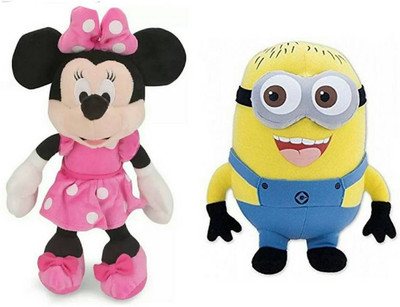 

DD RETAIL minion(55cm) and Minnie mouse(60 cm) Combo Soft Toys,Best Birthday And Return Gifts - 60 cm(Multicolor)