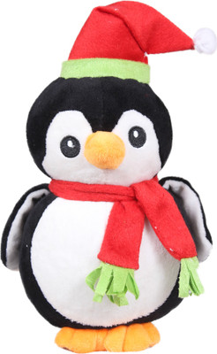 

Tickles Cute Small Christmas Pingu Soft Toy Soft Stuffed For Kids - 21 cm(Black)