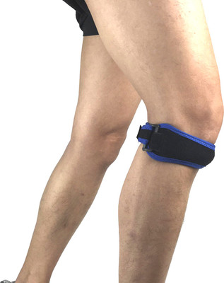 

PE symptomatic relief of pain Patella Silicone Brace Bandage Strap Knee Support (, Black, Multicolor