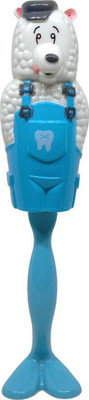 

PELO Tooth Brush with Cover for Kids Use, Teddy Bear Shape Cover with Brus Soft Toothbrush