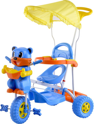 

Bajaj Baby Product Tricycle for Baby Newly Launched With Back Front and Back Side Basket and Parent Handle - Canopy , Footboard For Pushing Recommended for New Born 1,2,3,4,5 Years Old Children Musical Tricycle for Baby Boys & Girls Gifts Tricycle for Kid