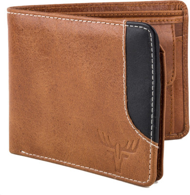 

Accezory Men Casual Tan Genuine Leather Wallet(3 Card Slots), Brown
