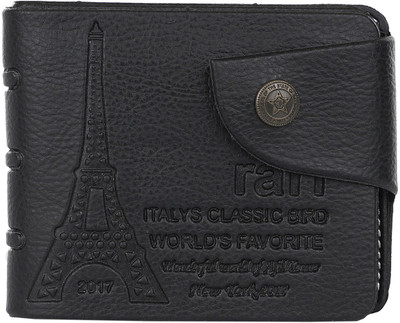 

Peacock Mundkar Boys Black Artificial Leather Wallet(6 Card Slots)