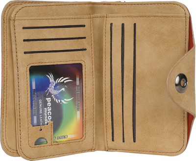 

Peacock Mundkar Boys Tan Artificial Leather Wallet(6 Card Slots)