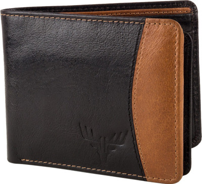 

Accezory Men Formal Brown Genuine Leather Wallet(6 Card Slots), Black