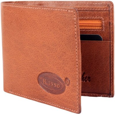 

RASSO Men Tan Genuine Leather Wallet(4 Card Slots)