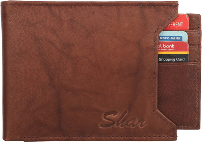 

SHAR Men Brown Genuine Leather Wallet(7 Card Slots)