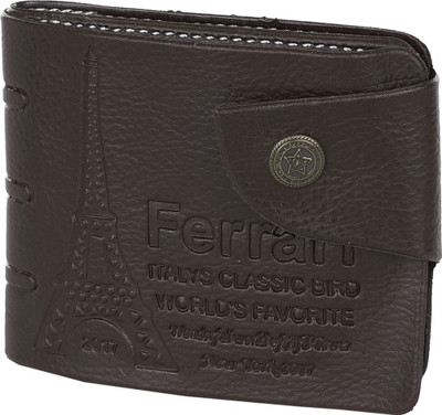 

Peacock Mundkar Boys Black Artificial Leather Wallet(6 Card Slots), Brown