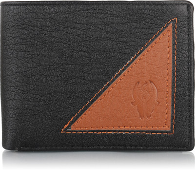 

SAMTROH Men Black Artificial Leather Wallet(5 Card Slots), Black & tan