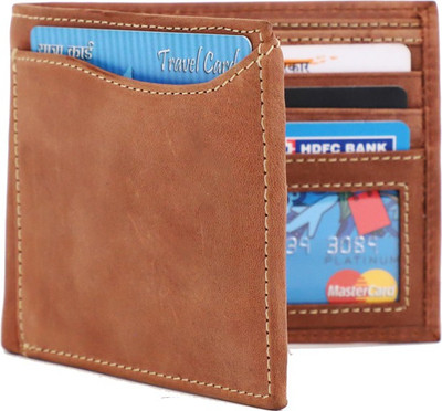 

pocket bazar Men Tan Genuine Leather Wallet(7 Card Slots)