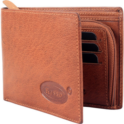 

RASSO Men Tan Genuine Leather Wallet(6 Card Slots)