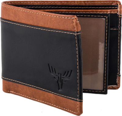 

Accezory Men Casual Black, Tan Genuine Leather Wallet(3 Card Slots)