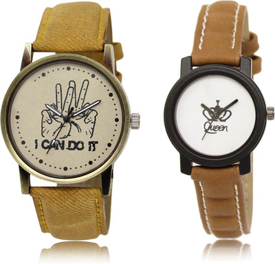 

The Shopoholic Stylist Designer Combo Pack 2 Brown And White Dial Analog Watch For Boys And Girls Watch Man Belt Watch - For Boys & Girls