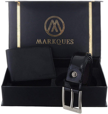 

MARKQUES Belt, Wallet Combo(Black)