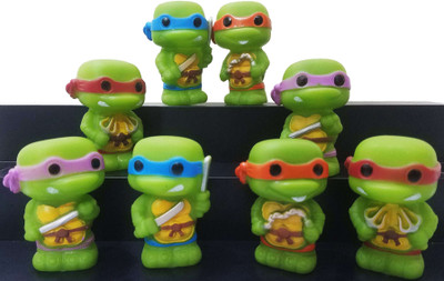 

imodish Teenage Mutant Ninja Turtle TMNT Set Of 8 Pcs. Raphael, Dontello, Michaelangelo, Leonardo Pencil Topper Pencil Extender Action Figure(Multicolor)