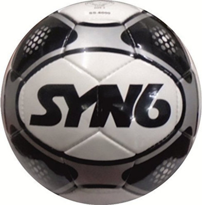 

SYN6 Soccer Ball made from 1.25mm Korean PU Patented Micro Fibre technology Football - Size: (Pack of 1, Black