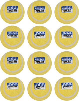 

sbs super CRICKET TENNIS BALL ( YELLOW ) Tennis Ball(Pack of 12, Yellow)