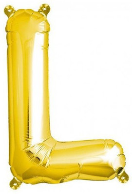 

Events Framer Solid L - Alphabet Foil Balloon Gold Letter Balloon(Gold, Pack of 1)