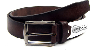 

ELS Men Formal, Casual, Evening, Party Brown Artificial Leather Belt