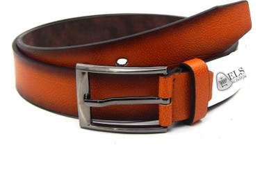 

ELS Men Formal, Casual, Evening, Party Tan Artificial Leather Belt