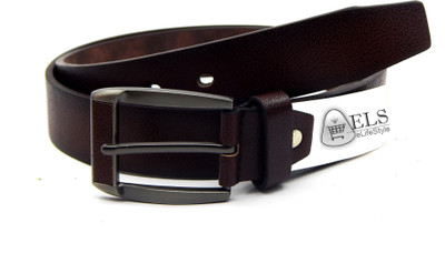 

ELS Men Formal, Casual, Evening, Party Brown Artificial Leather Belt