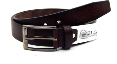

ELS Men Formal, Casual, Evening, Party Brown Artificial Leather Belt