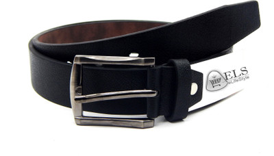 

ELS Men Formal, Casual, Evening, Party Black Artificial Leather Belt