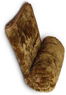 V.R.ENTERPRISES Solid Double Mink Blanket for  Heavy Winter(Cotton, Multicolor)