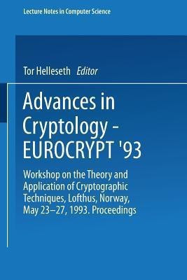 Advances in Cryptology - EUROCRYPT '93(English, Paperback, unknown)