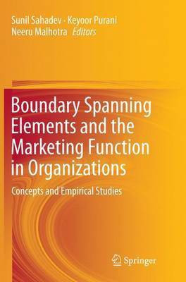 Boundary Spanning Elements and the Marketing Function in Organizations(English, Paperback, unknown)