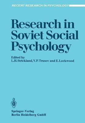 Research in Soviet Social Psychology(English, Paperback, unknown)