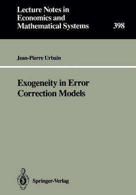 Exogeneity in Error Correction Models(English, Paperback, Urbain Jean-Pierre)