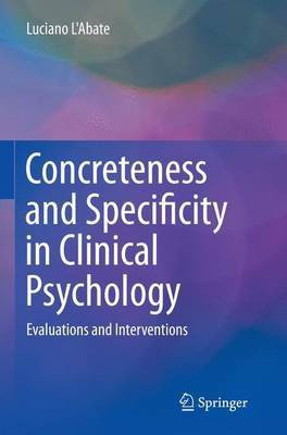 Concreteness and Specificity in Clinical Psychology(English, Paperback, L'Abate Luciano)