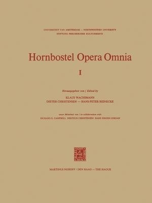 Hornbostel Opera Omnia(English, Paperback, unknown)