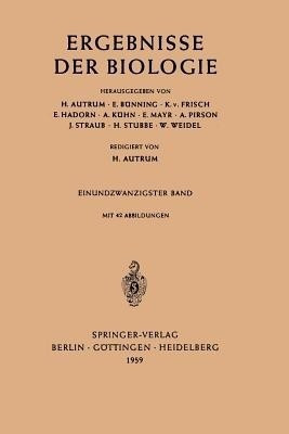 Ergebnisse der Biologie(German, Paperback, Autrum H.)