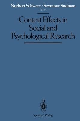 Context Effects in Social and Psychological Research(English, Paperback, unknown)