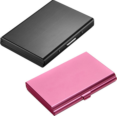 

Flipkart SmartBuy 6 Card Holder(Set of 2, Black, Pink)
