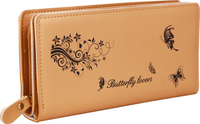 

Bee fashionable Women Casual Beige Artificial Leather Wallet(5 Card Slots)