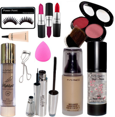 

power point Eyelashes&&Mac Lipstick Pack Of3&Mac MatchMaster Foundation&Mac 2 Shade Blusher&Mac Prem+Prime Primer&Brooke Candy Liner&Mascara&Sponge Puff&Mac Highlight Foundation&Curler&Mac Select Cover up(Set of 13)