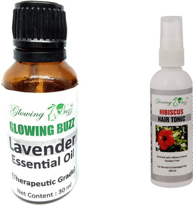 

Glowing Buzz Combo of lavender essential oil and hibiscus hair tonic(Set of 2)