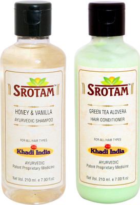 

Srotam Honey & Vanilla Shampoo And Green Tea Aloevera Conditioner (Set Of 1 Bottle Each)(Set of 2)