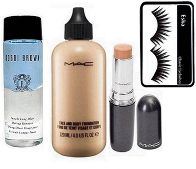

eska Eyelashes, Foundation, Concealer Stick, Remover(Set of 4)