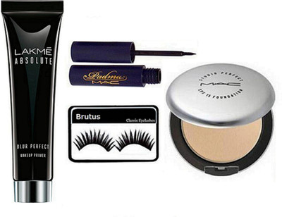 

BRUTUS Eyelashes, Compact, Padma Eyeliner, Absolute Blur Perfect Makeup Primer(Set of 4)