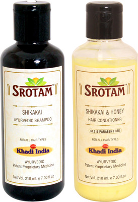 

Srotam Shikakai Shampoo And Shikakai & Honey Conditioner Sls-paraben Free (Set Of 1 Bottle Each)(Set of 2)