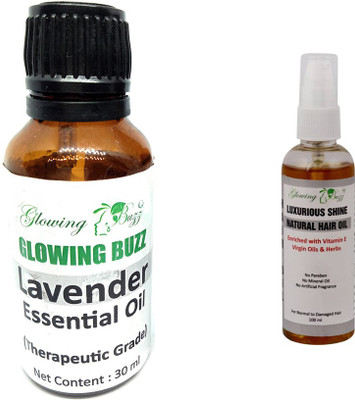 

Glowing Buzz Combo of lavender essential oil and luxurious hair oil(Set of 2)