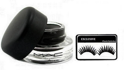 

Exclusive Eyelashes & Mac Fluidline Eyeliner Gel(Set of 2)