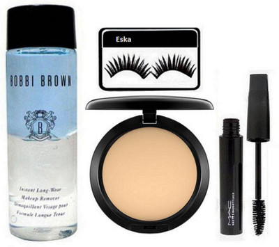 

eska eyelashes , bobbi brown instant pro long wear remover with mac zoom lash mascara & compact(Set of 4)